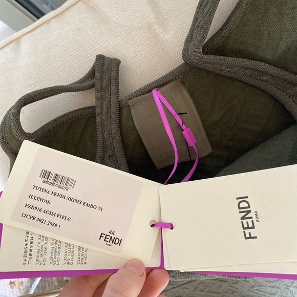 NWT FENDI X SKIMS Embossed jumpsuit romper Illinois 8 $1,190 - Picture 5 of 10